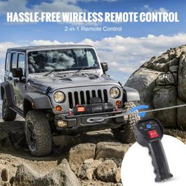 Treuil électrique, 13 000 lb, 12 V, IP67, télécommande, noir