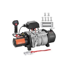 Treuil électrique, 18 000 lb, 12 V, IP67, télécommande, noir