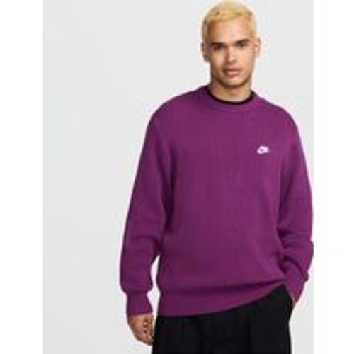 Pull À Col Ras-Du-Cou Nike Club Pour Homme - Pourpre