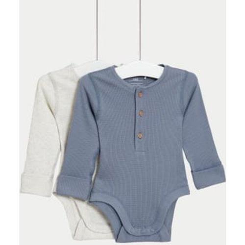 Lot De 2 Bodys 100 % Coton (Jusqu'au 3 Ans) - Bleu