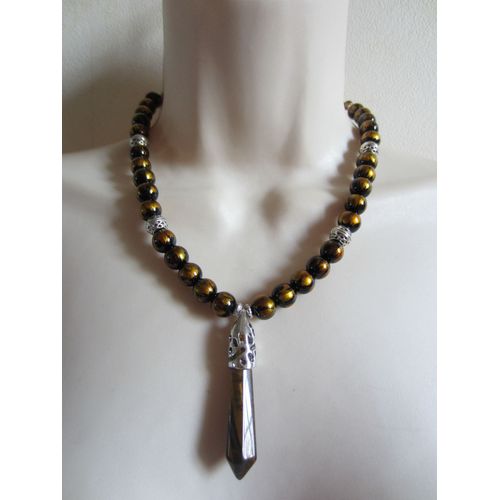 Collier Avec Pendentif En ?il De Tigre