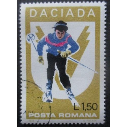 Roumanie N°3129 Ski Oblitéré