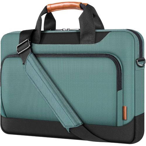 17-17,3 Pouces Sacoche de Protection Ordinateur Portable Imperméable Sac à Bandoulière Antichoc Compatible avec 17.3"" HP Pavilion 17 / MSI/Dell/Lenovo/Acer/ASUS, Vert