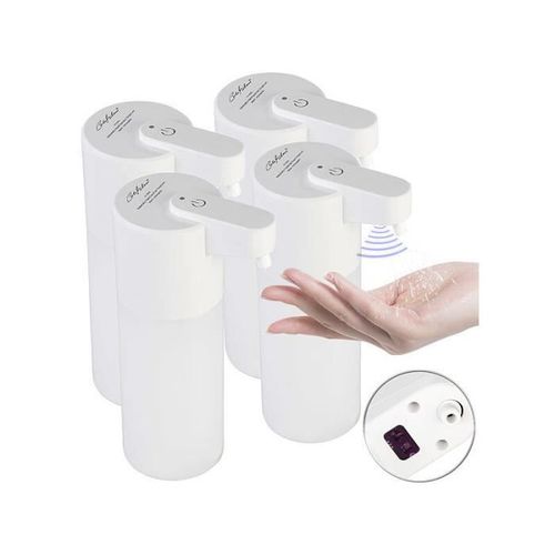 4 distributeurs de désinfectant sans fil 500 ml avec capteur infrarouge
