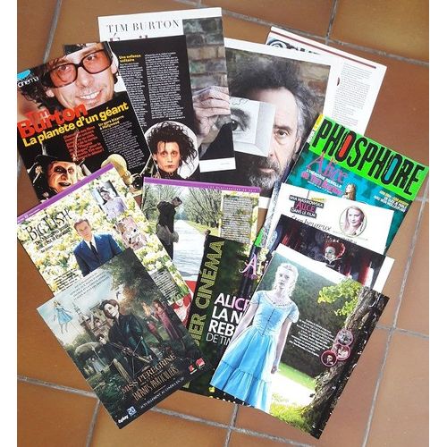 Articles Presse Tim Burton (Alice Au Pays Des Merveilles, Big Fish, Miss Peregrine Et Les Enfants Particuliers)