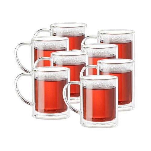 8 Mugs En Verre À Double Paroi