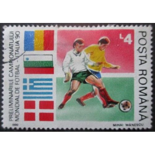 Roumanie N°3882 Coupe Du Monde De Football Italie 1990 Oblitéré