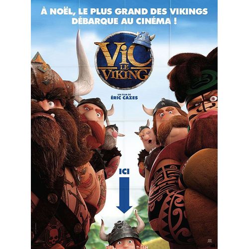 Vic Le Viking - Véritable Affiche De Cinéma Pliée - Format 120x160 Cm - De Éric Cazes Avec Les Voix De Nathan Willems, Patrick Brüll - Animation - 2019