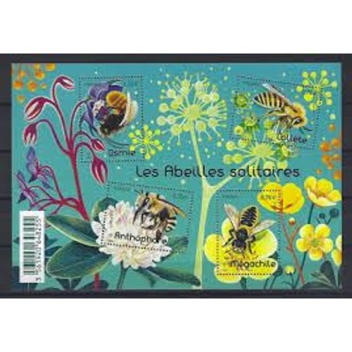 Série Nature De France (30) : Abeilles Solitaires Feuillet 5052 Année 2016 N° 5051 5052 5053 5054 Yvert Et Tellier Luxe