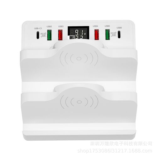 Chargeur De Téléphone 80w Double Sans Fil Support De Charge Usb Multifonction Pd20w Charge Rapide Multifonctionnel Adapté Pour Modèle Wlx-F6 Couleur États-Unis