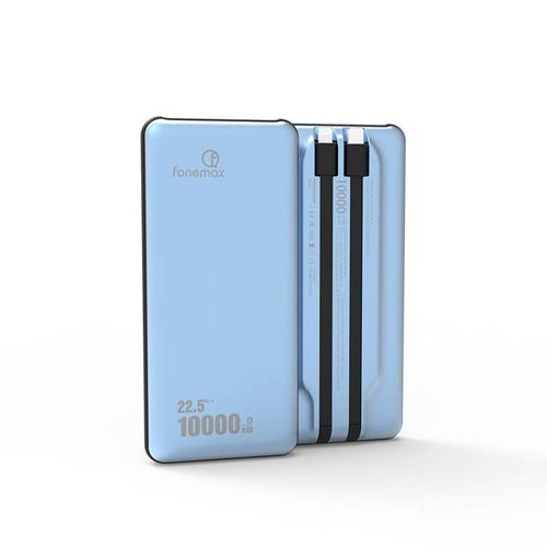 Batterie Rechargeable Portable 10000mah Petite Et Compacte Charge Rapide Pour Téléphone Mobile Power Bank Ultra-Mince Avec Fil Polymer Couleur Million Mah-Basket Métallique
