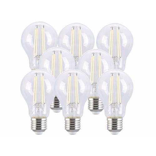 8 ampoules LED à filament E27 - 7,2 W - 806 lm - Blanc lumière du jour