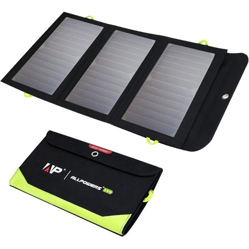 21w Chargeur Solaire Pliable Avec 3 Usb Production (Pd 18w Inclus) & 2 Usb Entrée, Panneau Solaire Portable Et Imperméable + 2 Crochets Pour Smartphone, Tablettes, Extérieur, Camping[L4439]