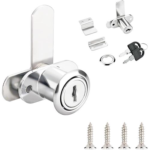 1 Pièces Serrure de Boîte aux Lettres,Serrure D'armoire de Sécurité avec Clé,Verrous de Sécurité à Double Porte,pour Meuble de Rangement(Q698)