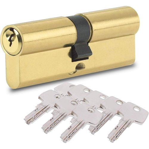 Cylindre de serrure avec 8 clés de sécurité,cylindre profilé de porte 40/40(80 mm)(Q731)