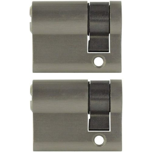 2 demi-cylindres de 40 mm 30/10 à fermeture identique avec 10 clés(Q780)