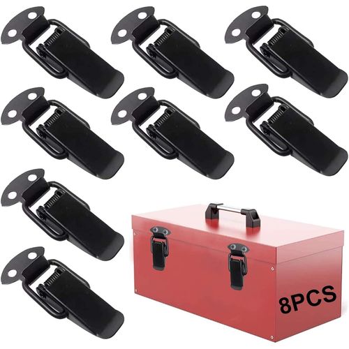 Moraillon Fermeture 8 Pcs Serrure Tension En Acier Inoxydable Serrure Caisse Verrouillage Du Levier Verrouillage Bascule Basculer La Fermeture Pour Coffret Boîte Tiroir Armoire Coffre Outils(Q982)