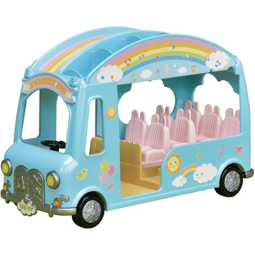 Sylvanian Families - Le Bus Arc-En-Ciel Des Bébés - Set + De 5 Accessoires - Plongez Dans L'univers De La Famille Sylvanian - Figurines Animaux Miniatures - Jouet Enfant 3 Ans Et + - 5317.[G789]