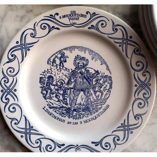 6 Assiettes Des Trois Mousquetaires Yoplait 5 + 1 Double