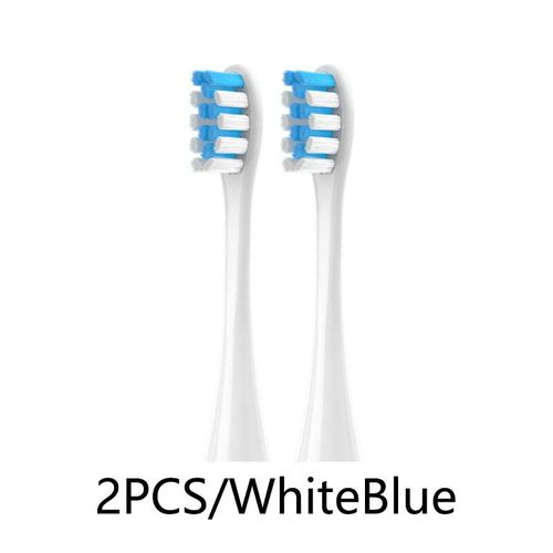 Brosses À Dents Soniques Remplaçables,Recharges Sous Vide,Buses À Poils Souples Dupont,2-3 Pièces- 2whiteblue