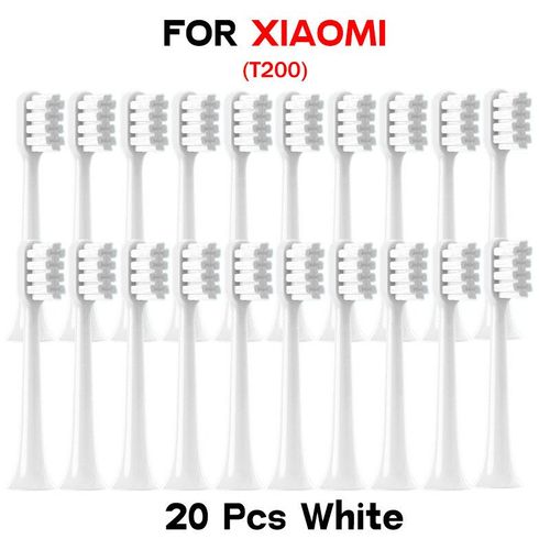 Tête de Brosses à Dents Électriques pour XIAOMI MIJIA T200,Buses à Poils DuPont Souples,20/100 Pièces- 20white-D39
