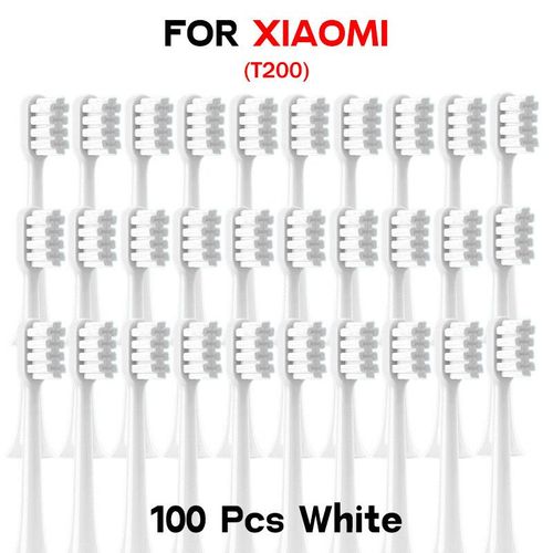 Tête de Brosses à Dents Électriques pour XIAOMI MIJIA T200,Buses à Poils DuPont Souples,20/100 Pièces- 100white-E1