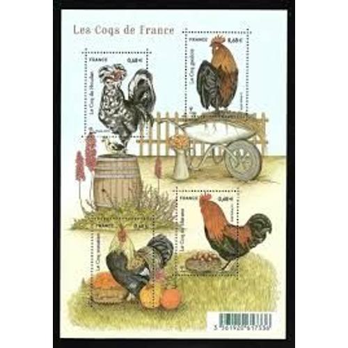 Série Nature (29) : Les Coqs De France Feuillet 5008 Année 2015 N° 5007 5008 5009 5010 Yvert Et Tellier Luxe