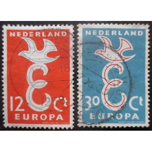 Pays-Bas N°691 Et 692 Europa Oblitérés