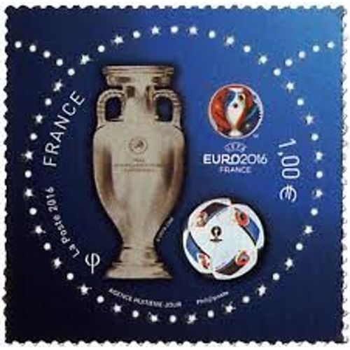 Sport : Championnat D'europe U.E.F.A. De Football En France Papier Gaufré : Coupe Année 2016 N° 5039 Yvert Et Tellier Luxe