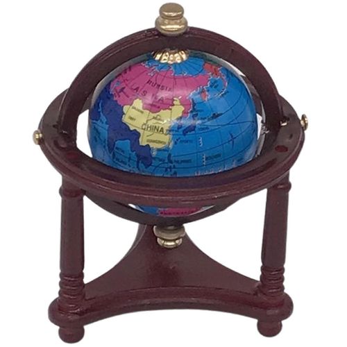 Maison De Poupées Globe, 1/12 Globe Maison-Tenir Salon Décoration Meubles Modèles Jeux Jouets Cadeaux,Rouge