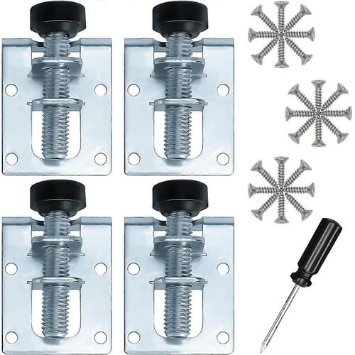 M10 Niveleurs De Pieds De Nivellement De Pieds Réglables En Fer Galvanisé Pour Meubles, Tables, Armoires, Établis Et Étagères (4 Pièces)