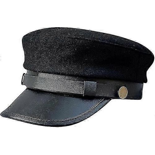 Chapeau De Chauffeur, Chapeau De Chauffeur, Chapeau De Pêche Classique Britannique Flat Top, Casquette De Gavroche Vintageblack