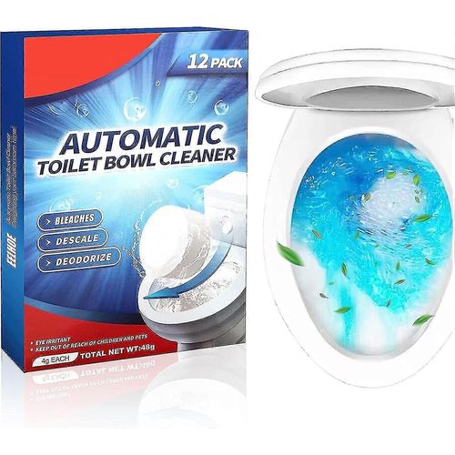 Nettoyant pour toilettes Tabs, 12pcs nettoyant pour cuvette de toilette Nettoyage efficace Détartrant extra fort pour pierre d¿urine de calcaire tenace - PJ