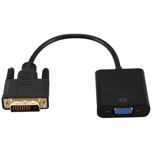 Câble adaptateur DVI vers VGA 1080P Câble DVI-D vers VGA 24+1 25 broches DVI mâle vers 15 broches VGA femelle Vidéo C