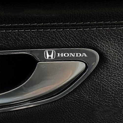 Autocollants De Voiture En Métal De Voiture Créatifs Autocollants De Voiture Autocollants Décoratifs Personnalité Autocollants Aléatoires-Honda-Argent / 6 Pièces