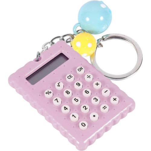 Calculatrice de poche, Calculatrice de porte-clés Candy Color Calculator Mini calculatrice électronique Calculatrice d¿affichage à 8 chiffres Bureau de l¿école