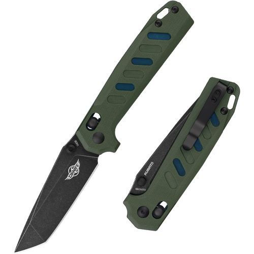 Couteau Pliant Edc Acier Inoxydable Couteau Pliant De Poche Forme Géométrique Couteau Professionnel Edc Pour Camping, Pique-Nique, Chasse (Vert)