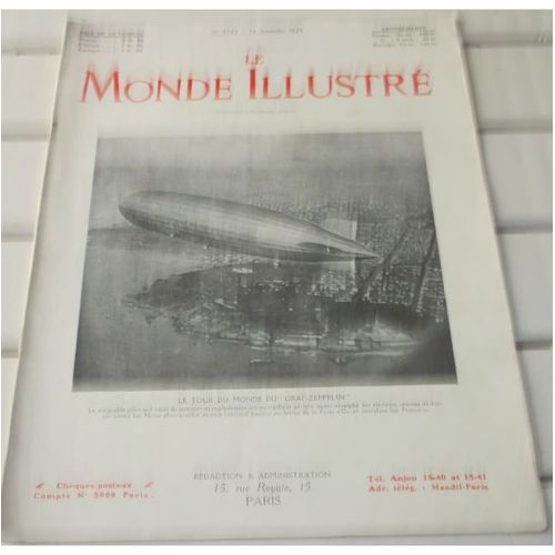 Le Monde Illustré N°3743 Du 14/9/1929- Ausone Citoyen De Trèves- En Palestine- A Genève- La Coupe Schneider- Le Beau Périple Du Graf-Zeppelin- La Saison À Ostende-Etc...