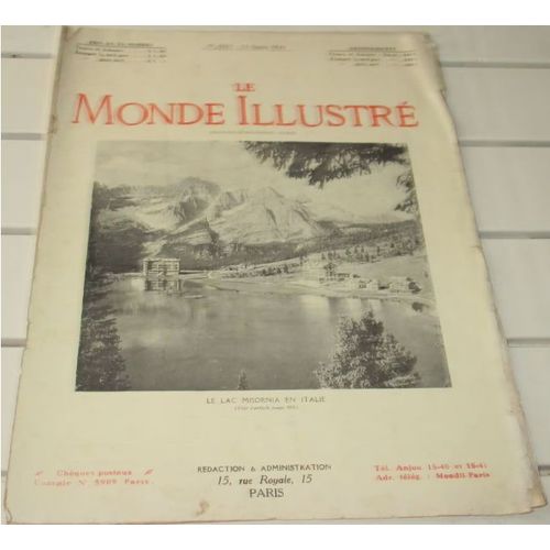 Le Monde Illustré N°3765 Du 15/2/1930- Topaze Ou Les Abus Des Édiles Parisiens- Musée D'artillerie Aux Invalides- Sports D'hiver En Italie- Embellissements Du Théâtre De L'odéon- Etc...