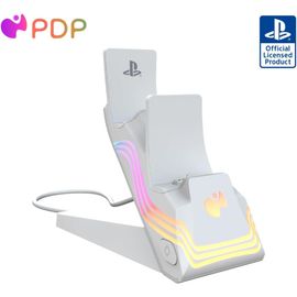 Chargeur Double Pdp Afterglow Wave Pour Manettes Ps5