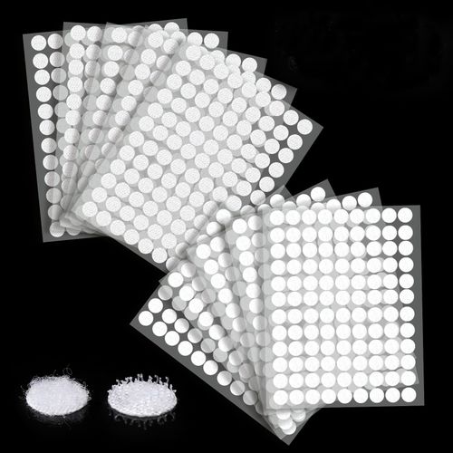 1080 Pcs Scratch Autocollant Double Face, Scratch Autocollant Rond, Adhésif Rond,540 Paires De Points Auto-Adhésifs Ronds De 10 Mm, Pour Diy, Photos,Travaux Manuels Etc