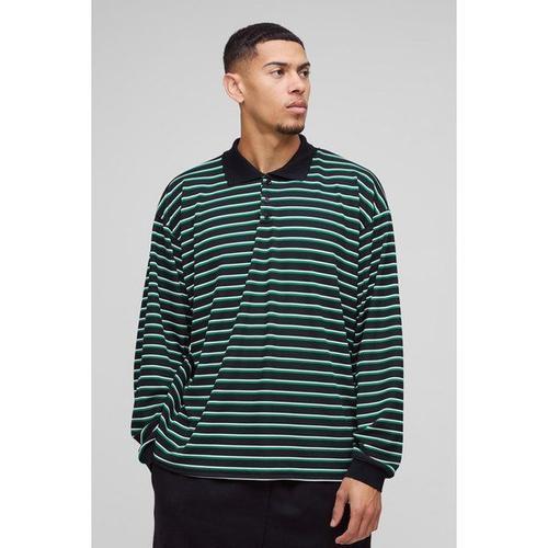 Polo De Rugby Oversize Côtelé Homme - Vert - M, Vert