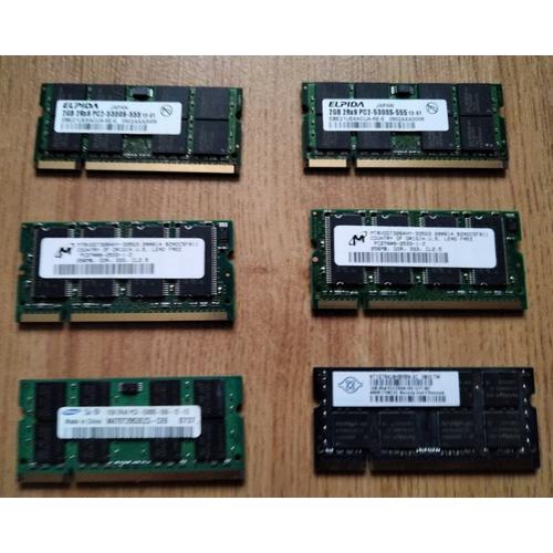 Lot 4 barrettes mémoires PC Portable ¿ PC2-5300S