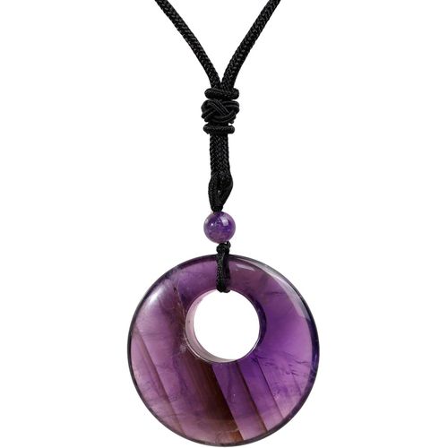 Collier Avec Pendentif En Pierre Précieuse Donut Pour Homme Et Femme - Collier Porte-Bonheur Reiki - Cadeau Pour Méditation Chakra[X4072]