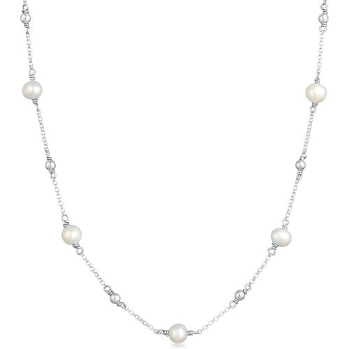 Collier Pour Femme En Filigrane Avec Perles De Culture D'eau Douce En Argent Sterling 925 Plaqué Or[X1827]