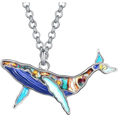 Collier Baleine En Alliage De Zinc Avec Pendentif En Forme De Baleine Bijoux Animaux Marins Cadeau Femmes Filles Charms Trendy[X3328]