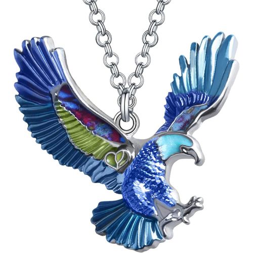 Collier Aigle En Émail Pendentif O Au Pour Femme Fille Bijoux De Fantaisie Cadeaux[X5603]
