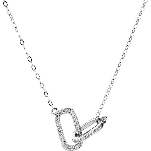Collier Pendentif Or, Colliers Délicats En Diamant Pour Femmes Collier Ras Du Cou En Trombone Plaqué Or Collier Ovale Ouvert En Or Pour Femmes Bijoux Cadeaux[X678]