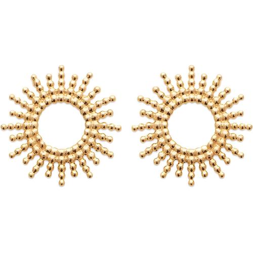 Labelle Boucles D'oreilles Gaïa Pour Femme En Plaqué Or Jaune | Bijoux Clous | Puces D'oreilles Soleil Haute Qualité | Cadeau Pour Anniversaire, Saint-Valentin, Mariage, Fête Des Mères[X5731]