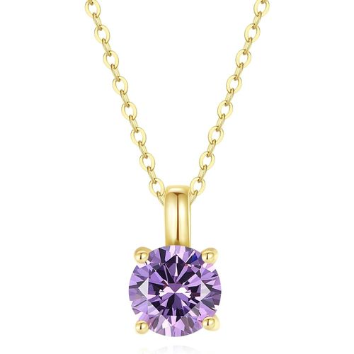 Collier Argent 925 Femme, Pendentif Zircon Cubique Femme, Collier Pierre De Naissance Pour Elle[X897]